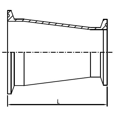 DT-4.1.3-3 (a), Concentric Reducer Clamp Ended